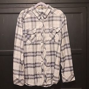 BKE Men's Snap Down Super Soft Flannel 2XL Buckle
